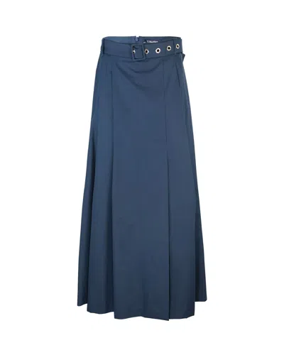 'S MAX MARA GILDA BLUE SKIRT IN COTTON POPLIN