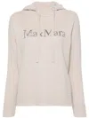 's Max Mara Logo Embellished Knitted Hoodie In Beige
