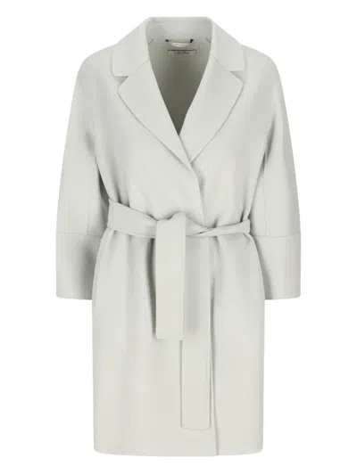 S Max Mara 벨트 코트 In Gray