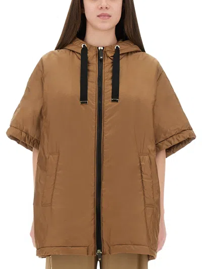 S Max Mara "greenci" Padded Jacket In Sand