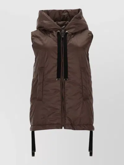 S Max Mara Greengo Puffer Vest In Brown