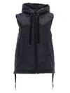 S Max Mara Quilted Vest In Blue