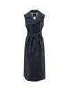 's Max Mara Greta Belted Denim Maxi Dress