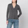 's Max Mara Apollo Wool Cardigan With Elbow Patches In Gray