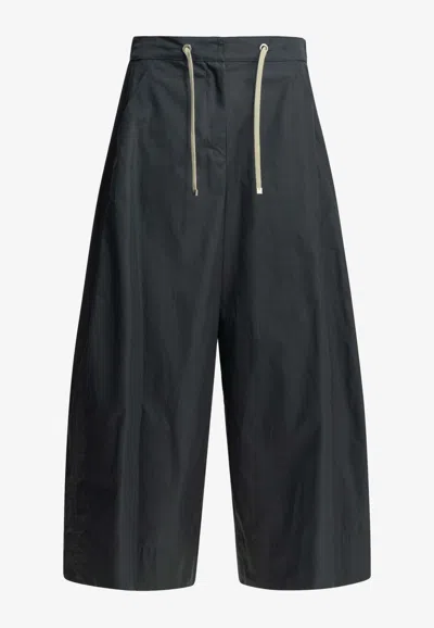 's Max Mara Gufo Poplin Wide-leg Pants In Blue