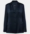 's Max Mara S Max Mara Guido Satin Blazer In Blue