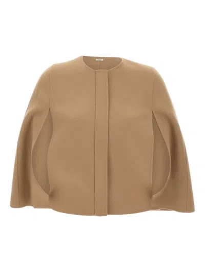 's Max Mara Helene Cape In Brown