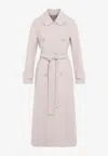S Max Mara Hester Double-breasted Wool Coat In Ecru