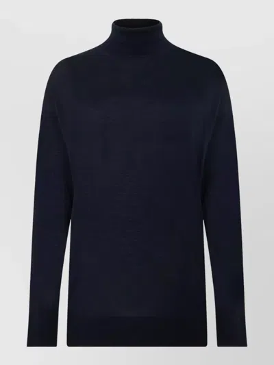S Max Mara High Neck Turtleneck Sweater Long Sleeves In Multi