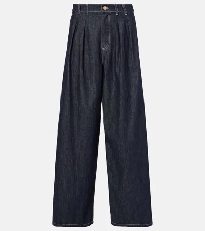 's Max Mara High-rise Wide-leg Pants In Blue