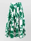 's Max Mara High Waist Pleated Tropical Print Skirt