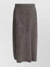 S Max Mara High Waist Skirts Seam Detailing In Gray