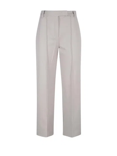 's Max Mara High Waist Straight Leg Pants In Beige