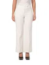 S Max Mara High Waist Straight Leg Pants  In Panna
