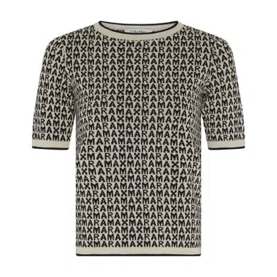 S Max Mara Higher Short-sleeved Wool Sweater In Black