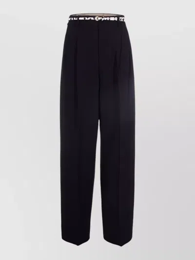 S Max Mara High-rise Pleated Wide-leg Trousers In Black