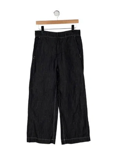 Pre-owned S Max Mara High-rise Wide Leg Jeans In Blue