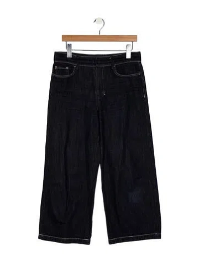 Pre-owned 's Max Mara High-rise Wide Leg Jeans In Blue