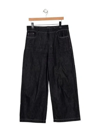 Pre-owned S Max Mara High-rise Wide Leg Jeans In Blue
