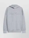 S Max Mara Hooded Knitwear With Front Pouch Pocket In Grey