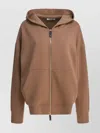 's Max Mara Hooded Sweatshirts Ribbed Cuffs In Brown