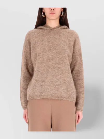S Max Mara Hooded Top In Brown