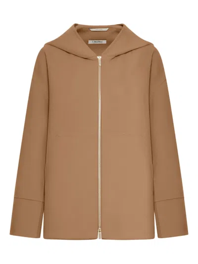 S Max Mara Kapuzenjacke Mit Reissverschluss In Brown