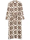 S Max Mara Alice Pleated Abstract-print Midi Dress In Multi