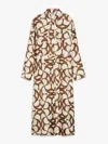 S Max Mara Ileana Printed Silk Twill Shirt Dress