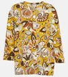 S Max Mara Ilenia Printed Cotton-blend Blouse In Picasso Giallo