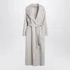 S Max Mara Doris Wrap Wool Coat In Gray