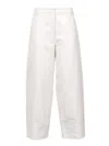 S Max Mara Jack Canvas Wide Leg Pants In White