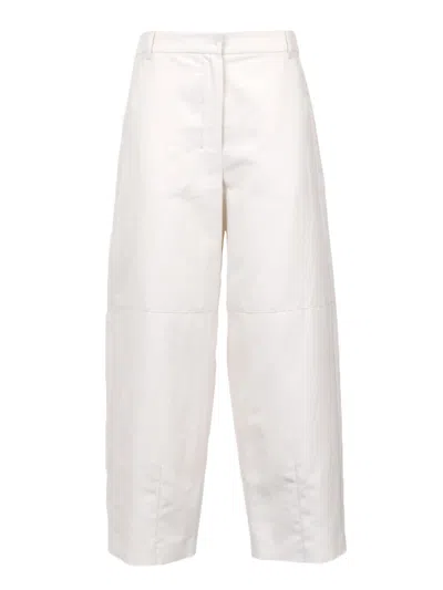 's Max Mara Jack Canvas Wide Leg Pants In White