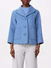 's Max Mara Cerulean Blue Wool Coat In Turquoise