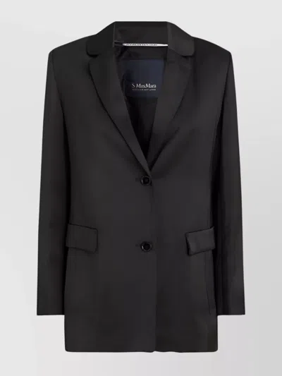 's Max Mara Jackets With Long Sleeves And Flap Pockets In Black