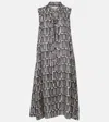 's Max Mara Jackie Silk Twill Midi Dress In Black