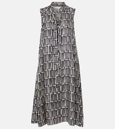 's Max Mara Jackie Silk Twill Midi Dress In Black