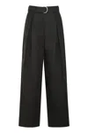 's Max Mara Jane Linen Wide Leg Trousers In Black