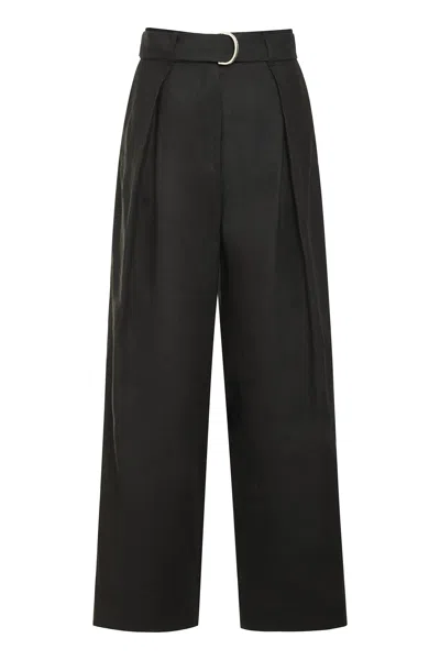 'S MAX MARA JANE LINEN WIDE LEG TROUSERS
