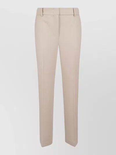 S Max Mara Jersey Pants Rea Belt Loops Crease In Neutral