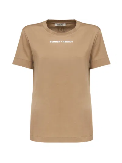 S Max Mara Jersey T-shirt In Brown