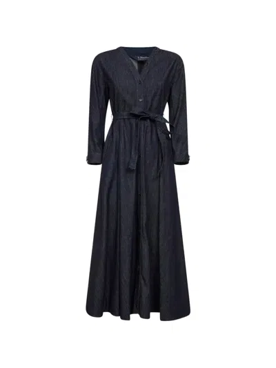 's Max Mara Jewel Button Kimono Dress In Blue