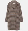 's Max Mara Jona Checked Virgin Wool Coat In Beige