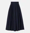 S Max Mara Jokey Pleated Taffeta Midi Skirt