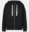 's Max Mara Womens Black Jour Logo-drawstring Cotton-blend Hoody In Black