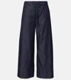 S Max Mara Jour Cotton Chambray Wide-leg Pants