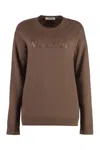 S Max Mara Kassel Wool And Cashmere Sweater With Logo In Brown