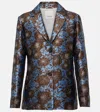 's Max Mara Kate Floral Jacquard Blazer In Brown