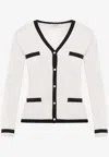 S Max Mara Kenya Wool Cardigan In White