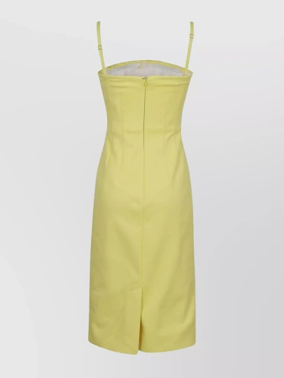 's Max Mara Knee Length Panel Detailing Dress In Yellow